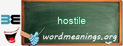 WordMeaning blackboard for hostile